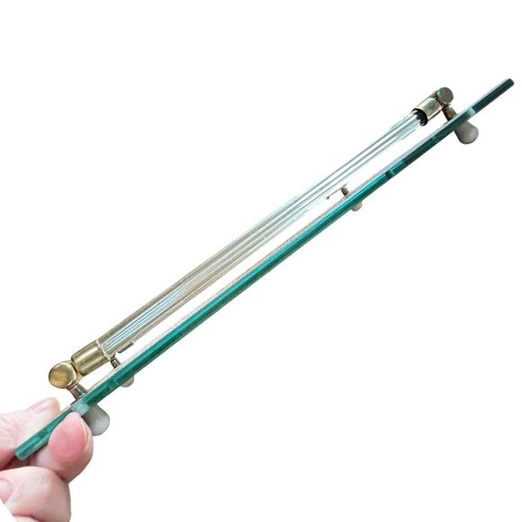 Vintage mirror vanity tray lucite rod gallery gold hardware mid century modern - Picture 5 of 9